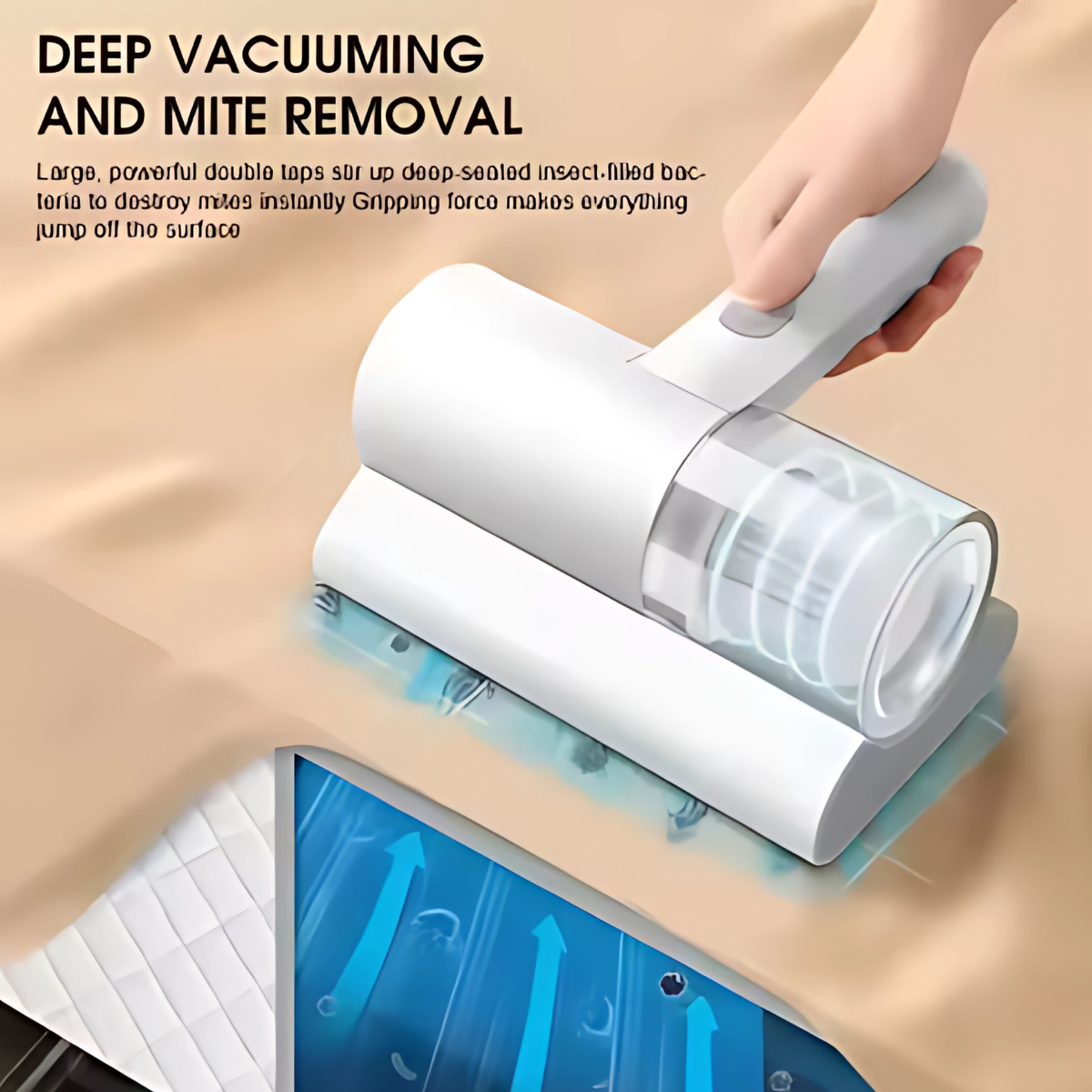 HavenHounds™ UV-Clean Cordless Mite Vacuum – Deep Clean for Beds & Sofas