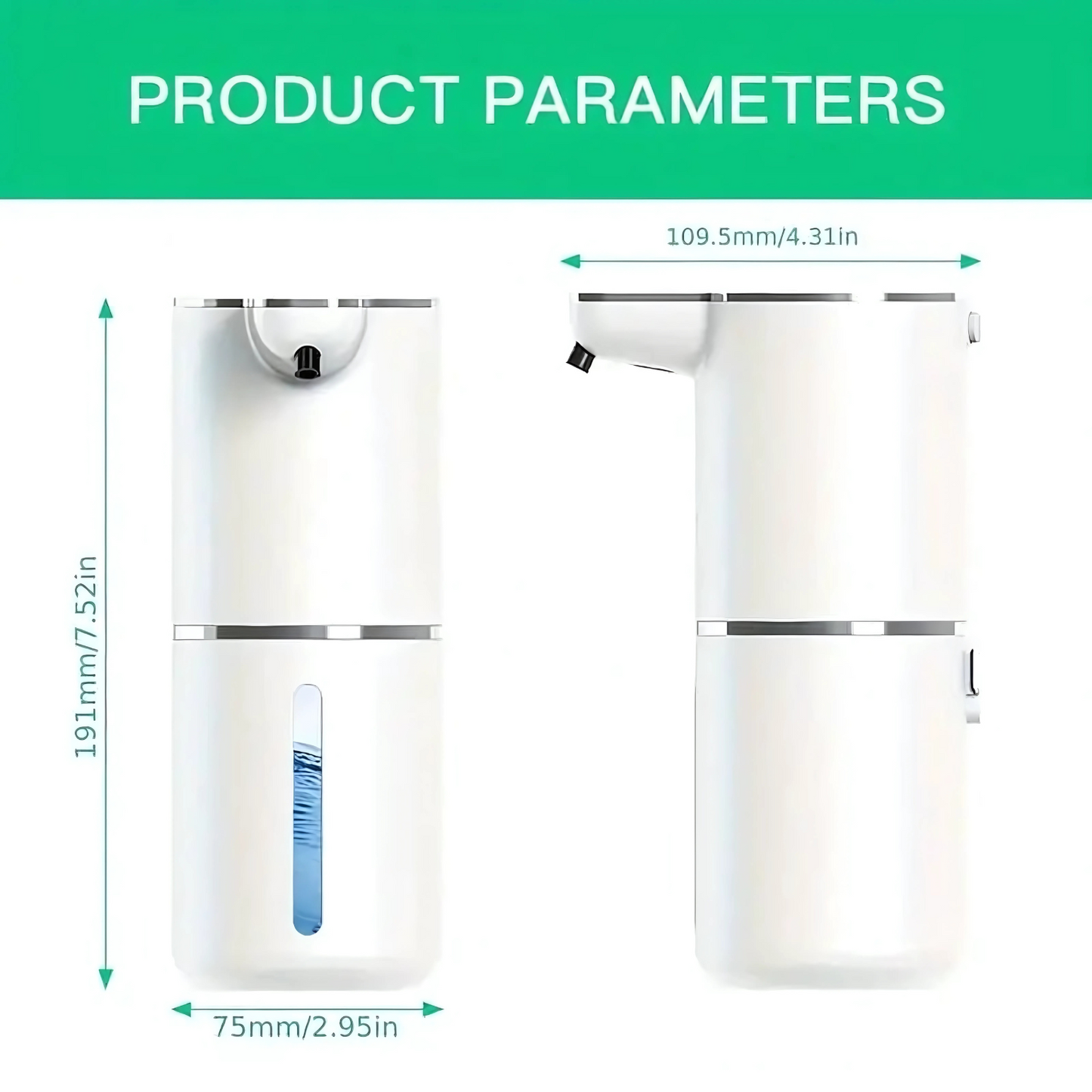 Haven Hounds™ Smart Touchless Foam Soap Dispenser – USB Rechargeable