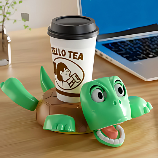Haven Hounds™ Panicked Turtle Coaster – 3D Printed Cup Mat for Home & Office