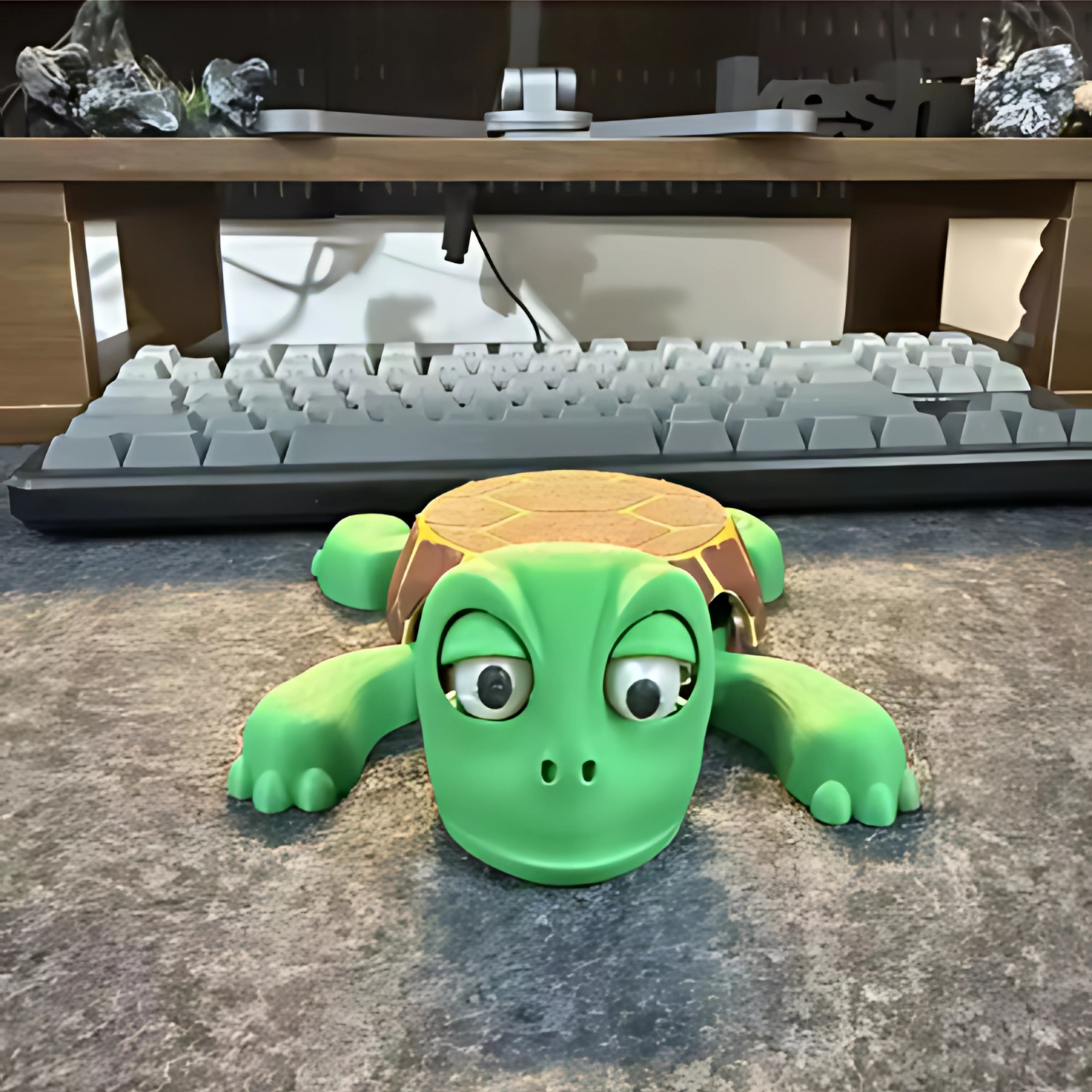 Haven Hounds™ Panicked Turtle Coaster – 3D Printed Cup Mat for Home & Office