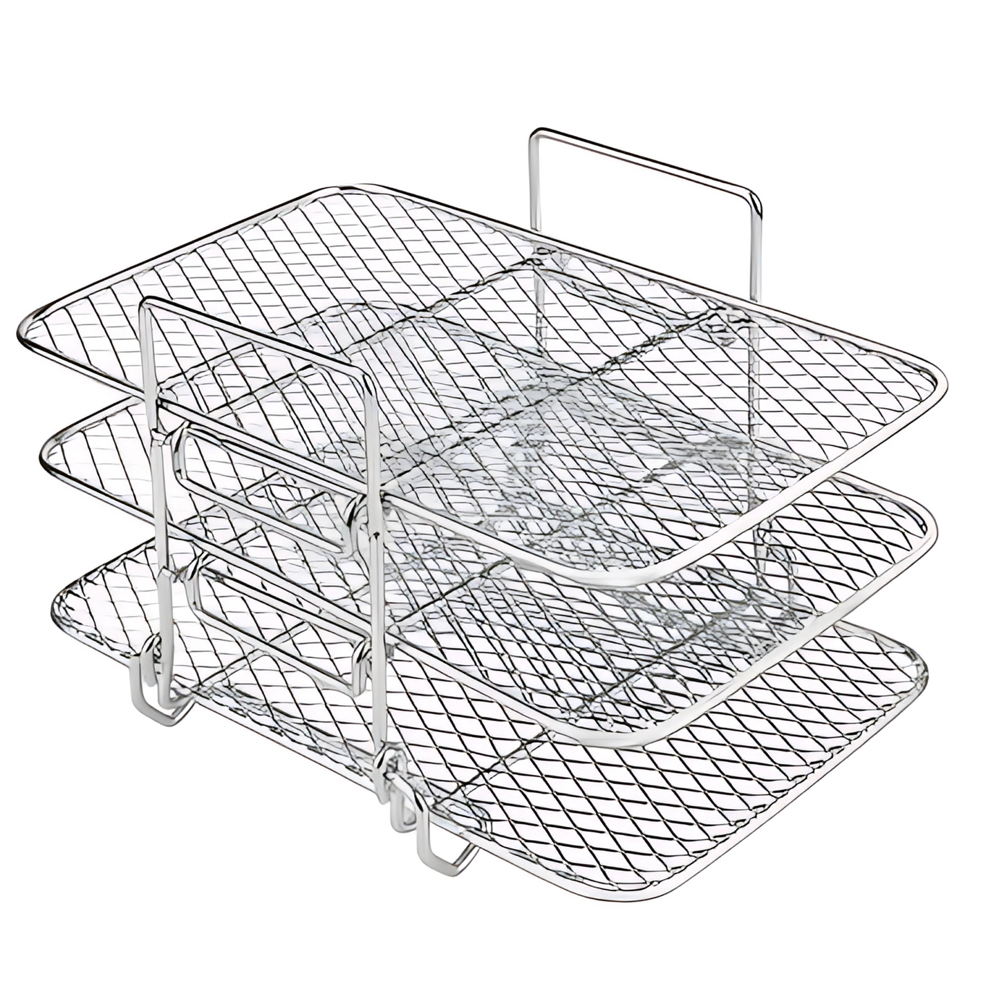 Haven Hounds™ Dual-Layer Air Fryer Rack – 304 Stainless Steel for Ninja Fryers