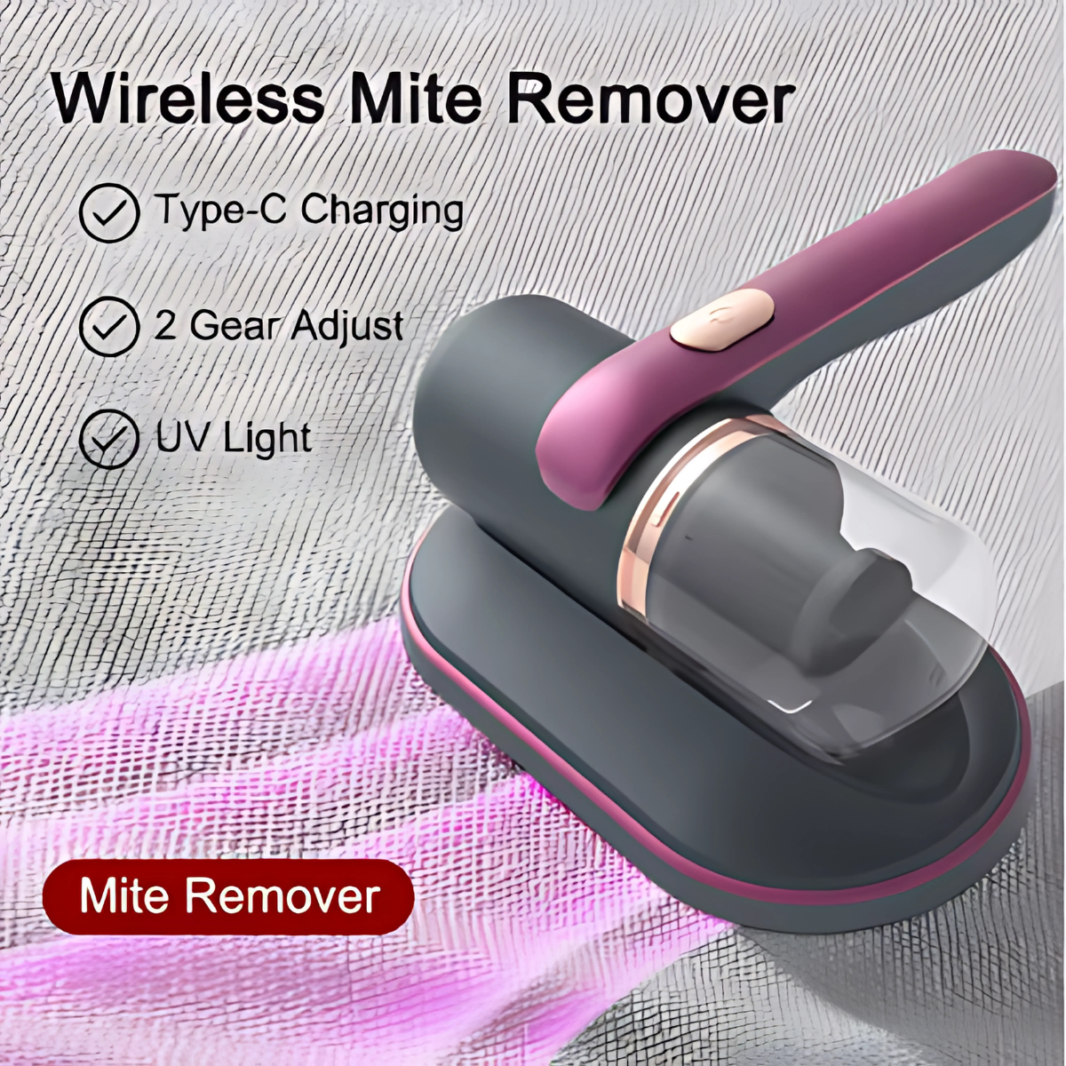 HavenHounds™ UV-Clean Cordless Mite Vacuum – Deep Clean for Beds & Sofas